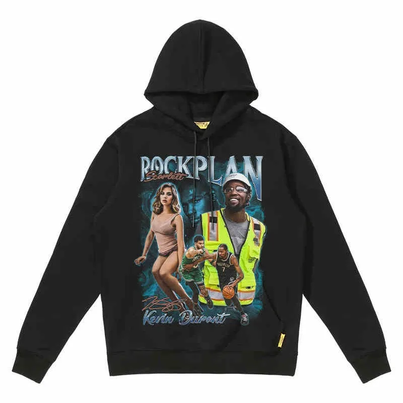 Project Rock Hoodie Hoodie American Star James Curry Rose Irving Bryant Basketball Heavy Cotton Printed Street Men and Women