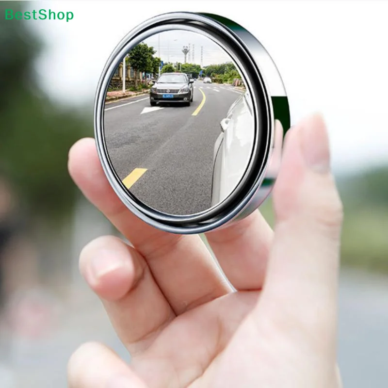2 PCS Car Blind Spot Rearview Mirror 360 Degree Rotation HD Wide Angle For Safe Driving Reverse Assistance