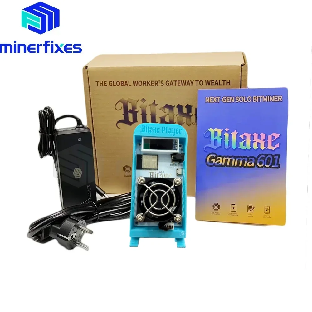 جديد أبيض Bitaxe 601 Gamma 1.2TH/S BM1370 من Antminer S21 Solo Bitcoin عمال مناجم مع الاتحاد الأوروبي PSU Crypto Miner للاستخدام المنزلي عمال المناجم BTC