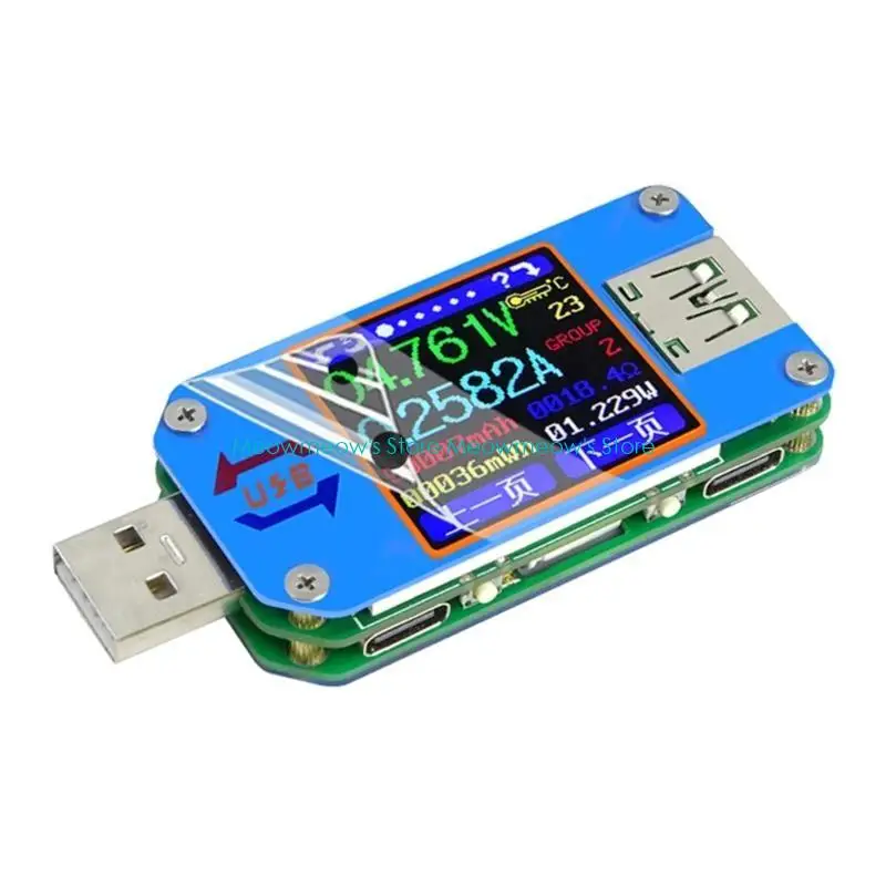 W91A USB 2.0 LCD Voltmeter Ammeter Voltmeter Multimeter Battery Charging Power Supply 4-24V 5A Tester Multimeter
