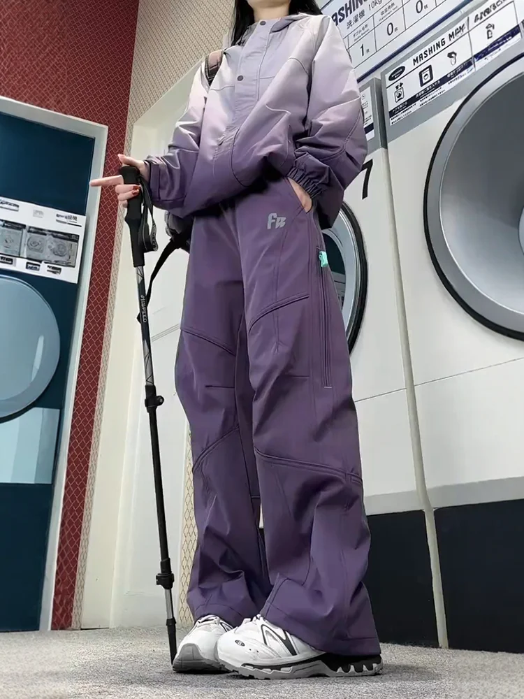 

Мужские брюки для активного отдыха, осенне-зимние, с флисовой подкладкой, прямого кроя, ветрозащитные, водонепроницаемые, для катания на лыжах и альпинизма