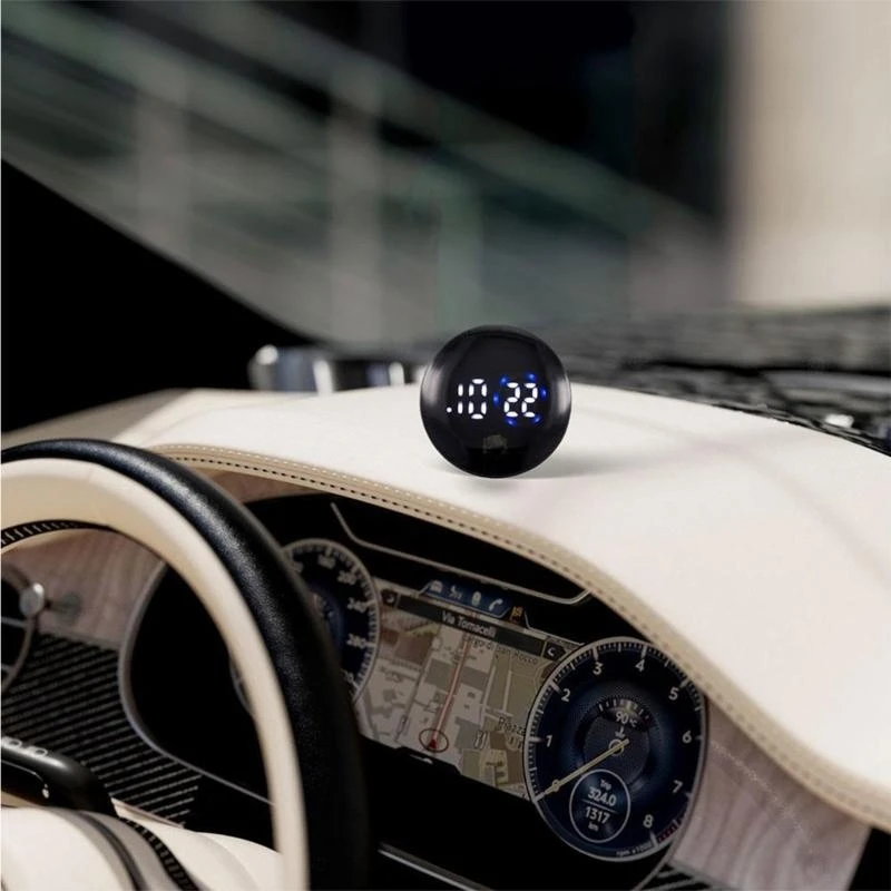 Luminous Auto Dimming Car Dashboard LED Digital Clock Vent Watch Touch Control Waterproof Design Motorcycle Accessory
