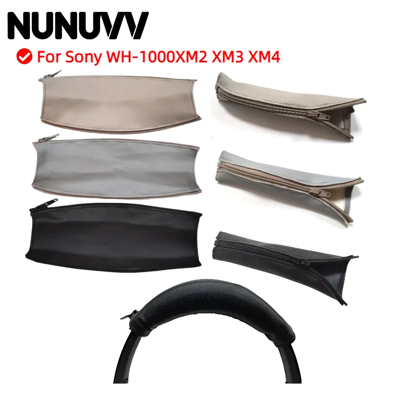 

NUNUVV Replacement Headphone Headband for Sony WH-1000XM2 XM3 XM4 headphones, zipper Headband Protein skin protective cover