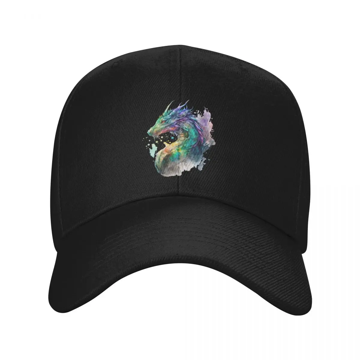

Colorful Fantasy Dragon in Watercolor Baseball Cap Funny hats luxury woman cap Rugby Men Golf Wear Women's
