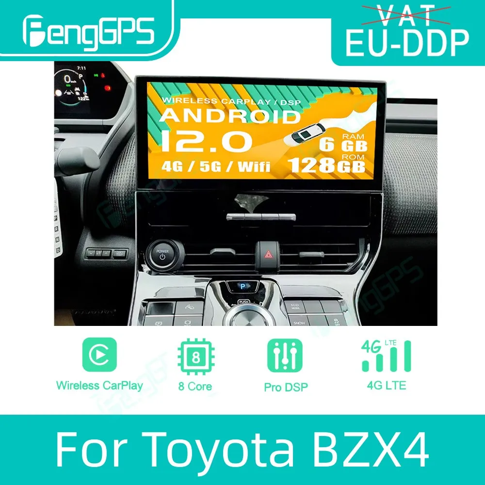 

12,3 дюймов Android 12 автомобильное радио для Toyota BZX4 DVD gps-навигация, радио, стерео видео многофункциональное CarPlay аудио головное устройство