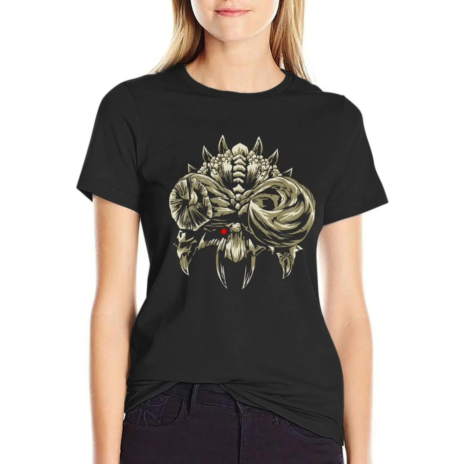 Diablos head T-Shirt graphics lady clothes tops funny t shirts for Women