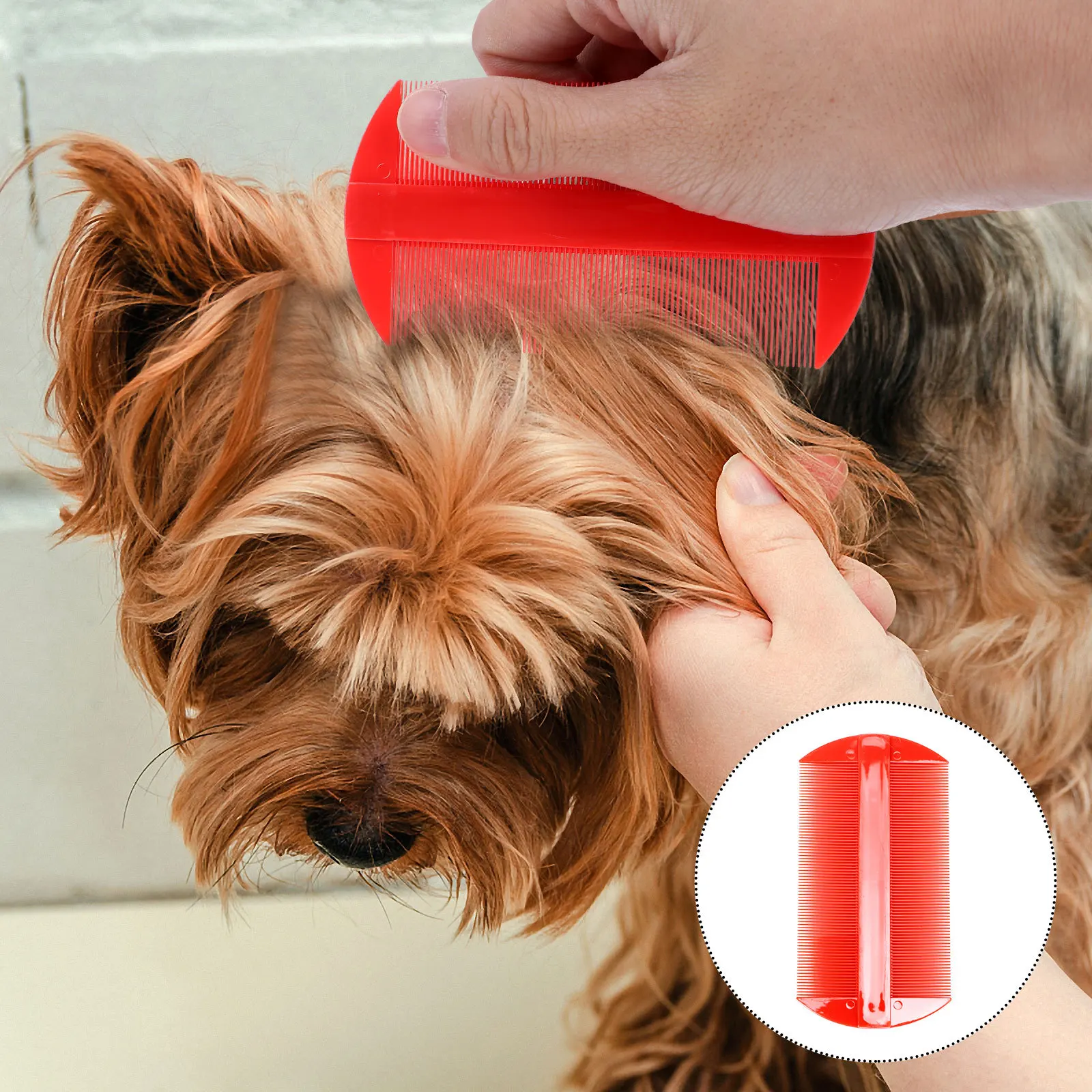 

12 шт. антистатическая расческа с двумя краями, пластик с мелкими зубьями 106x56 см для удаления ниток, влажная и сухая расческа с мелкими зубьями