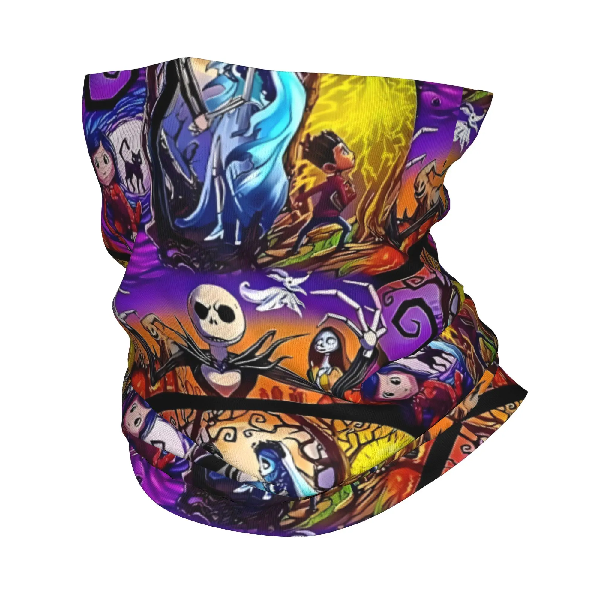 

Индивидуальная бандана-бафф с мультяшным принтом «Кошмар перед Рождеством» для лыжного спорта и бега, унисекс, шарф-трансформер, теплая балаклава