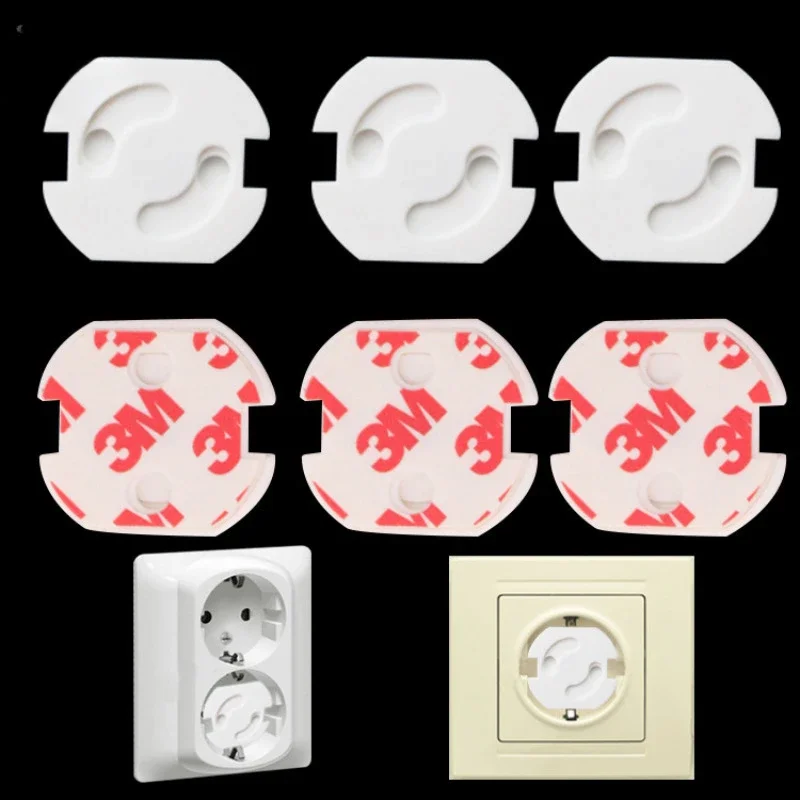 Tampa do soquete padrão europeu para segurança infantil, Anti-Electric Shock Socket Cover, Protetor de energia, bebê, crianças, 12Pcs