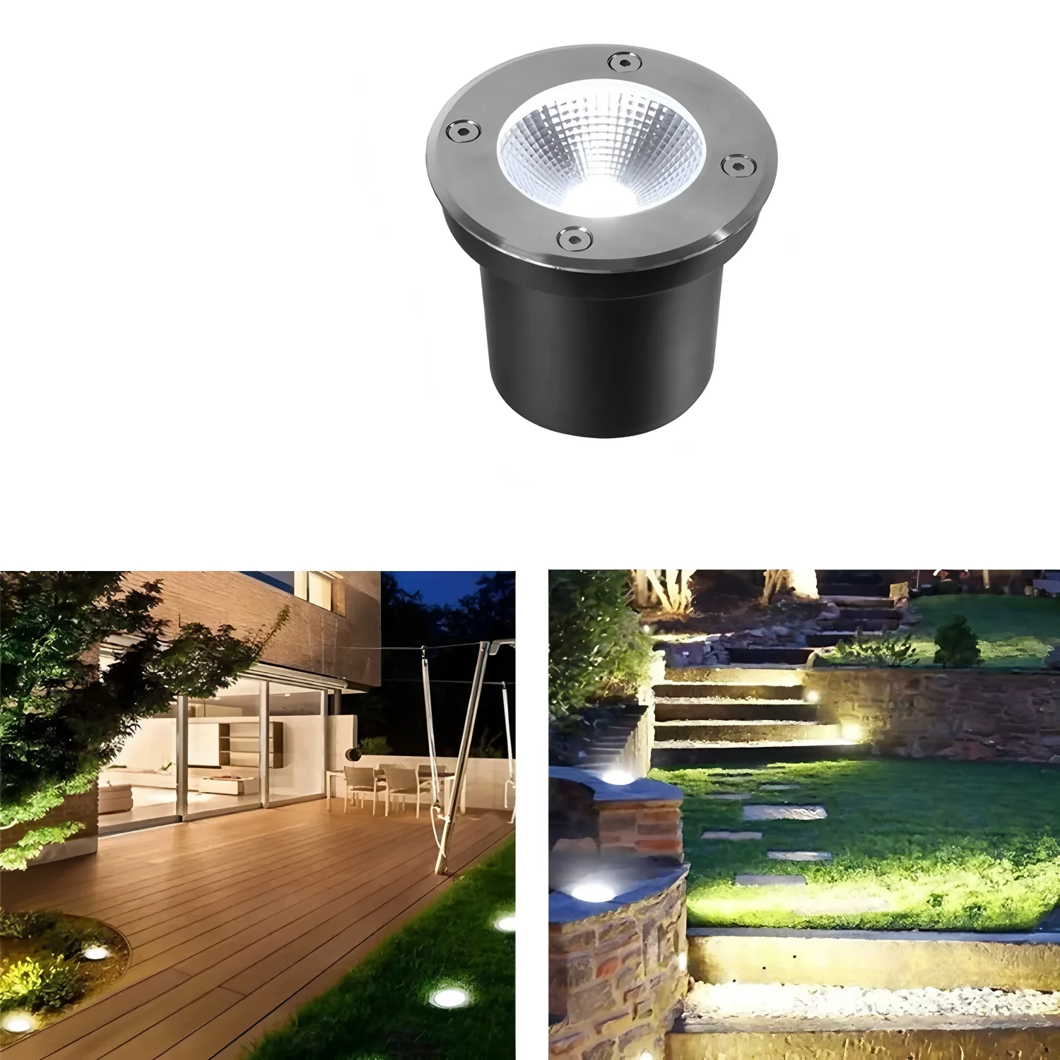 

Наружный светодиодный садовый подземный светильник 5-15 Вт, IP67, водонепроницаемый прожектор для скрытой дорожки, встроенный скрытый светильник, подходит для нескольких размеров