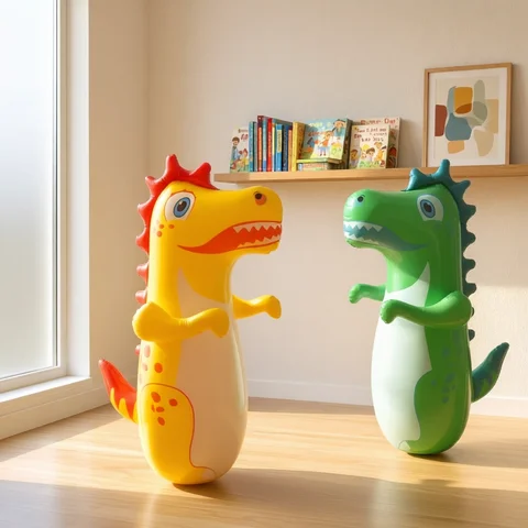 Tumbler Boxing Inflatable Standing Punching Bag Parent Child Toy for Boys Games Sport Dinosaur Model Kids Activity Outdoors Gift