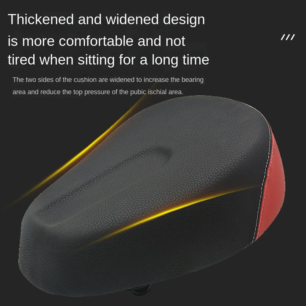 【STOCK】E-Bike Saddle Widen Four-Spring MTB Bike Saddles Soft Pad Electric Bikes Tricycle Scooter Seat Cycling Parts,Red