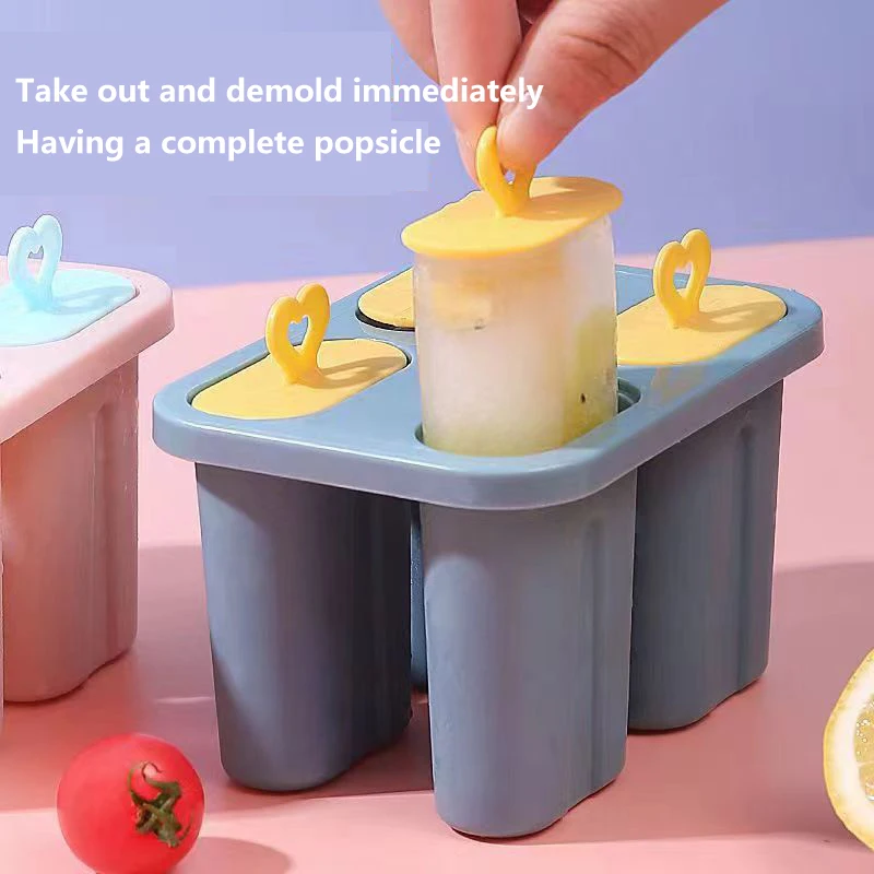 Summer Ice Cream Tools Popsicle Molds Silicone Ice Pop Molds BPA Free Popsicle Mold Reusable Easy Release Ice Pop Make
