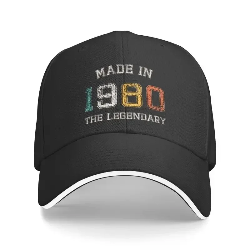 Personalized Made In 1980 Baseball Cap Hip Hop Adjustable The Legendary Are born in 1980 42th Birthday Gift Dad Hat Autumn