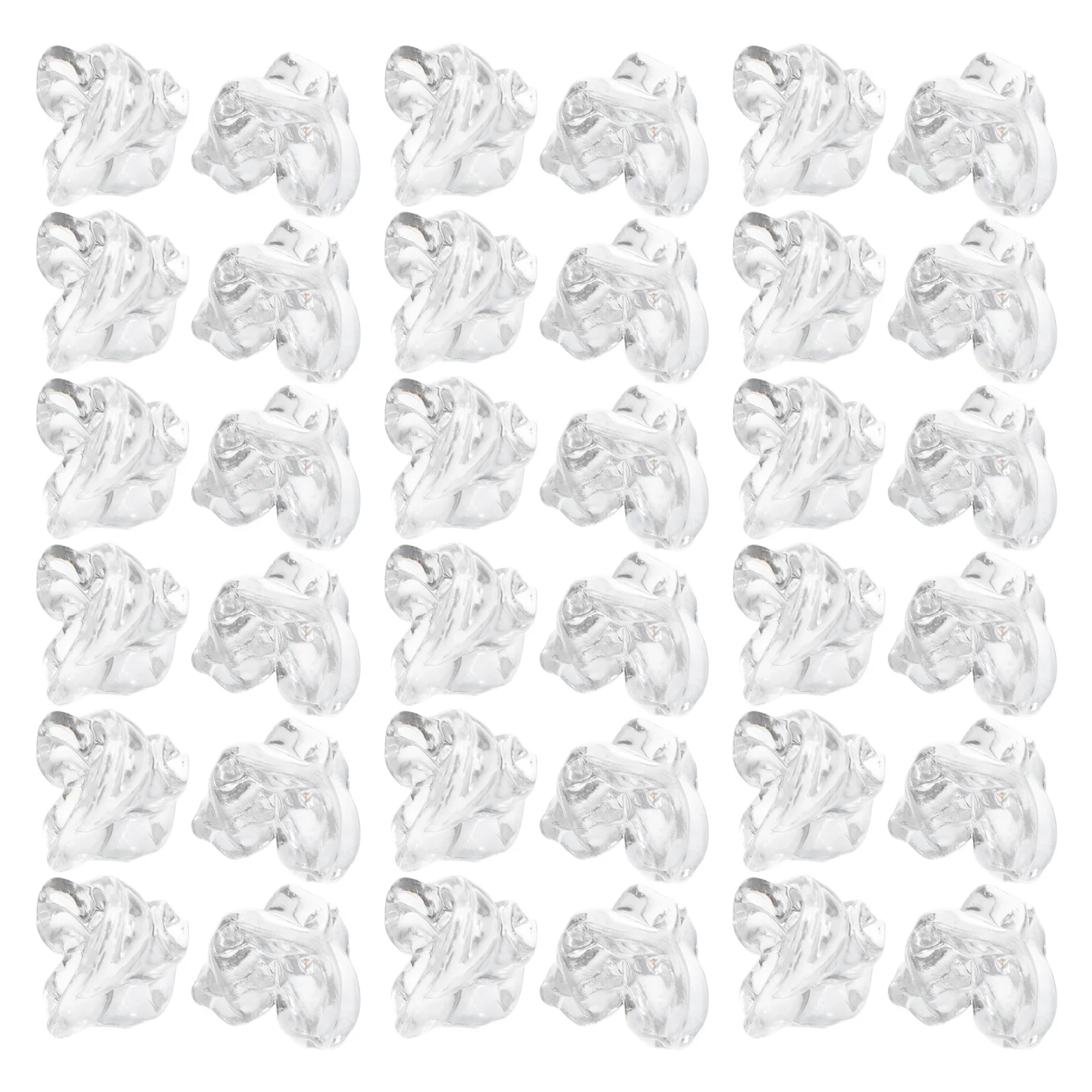 

100Pcs Reusable Fake Ice Cubes Clear Transparent Plastic Realistic Photography Props Vase Fillers Decorative Party Wedding