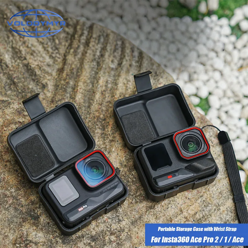 

VOLODYMYR Plastic Body Case for Insta360 Ace/Ace Pro/Ace Pro 2 Dustproof Protective Shell Storage Box Cover with Strap Camera