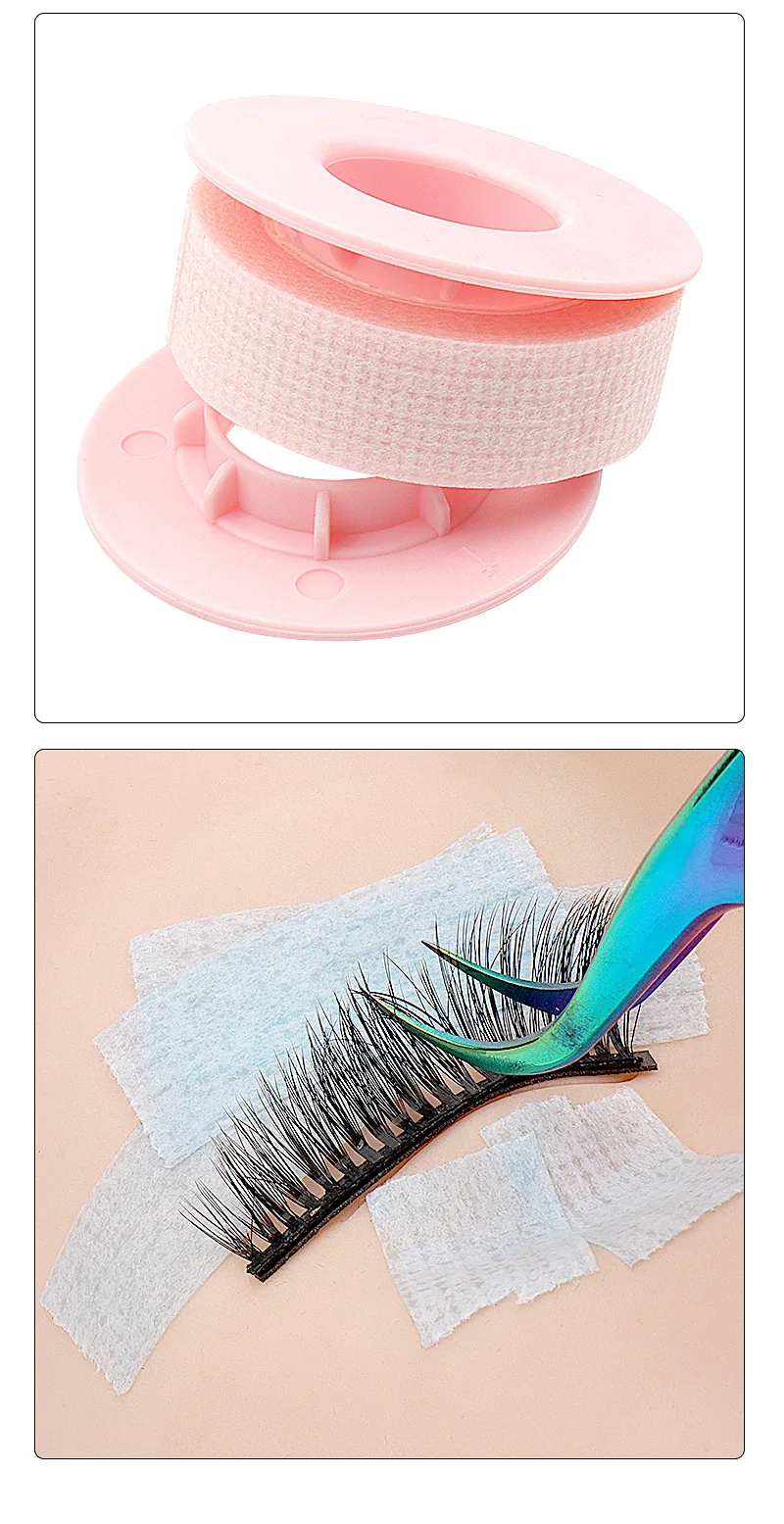 5 Stück Silikon-Gel-Wimpernband, sensitiv resistent, Vlies-Unteraugenpads, leicht abreißbar, Zubehör für Wimpernverlängerung – Detail 7