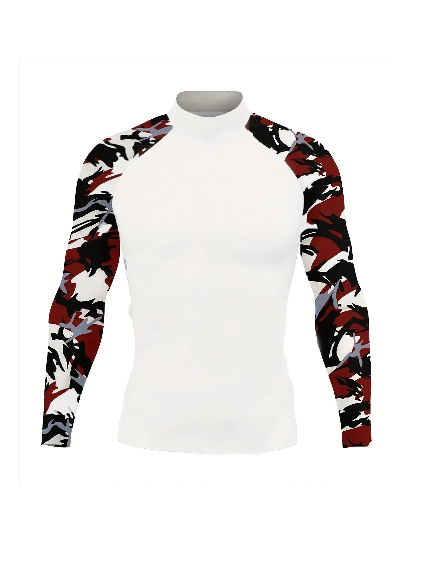 قمصان ركوب الأمواج والسباحة والغوص تي شيرت ضيق للرجال بأكمام طويلة ملابس سباحة للحماية من الأشعة فوق البنفسجية ملابس ركوب الأمواج #1