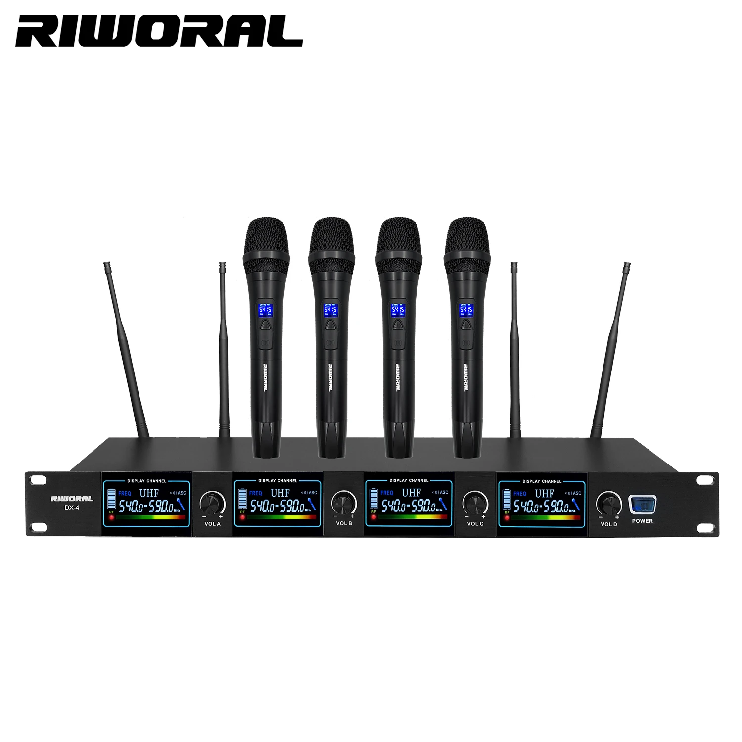 DX4 professional 4-channel wireless dynamic microphone system for studio recordings and conferences