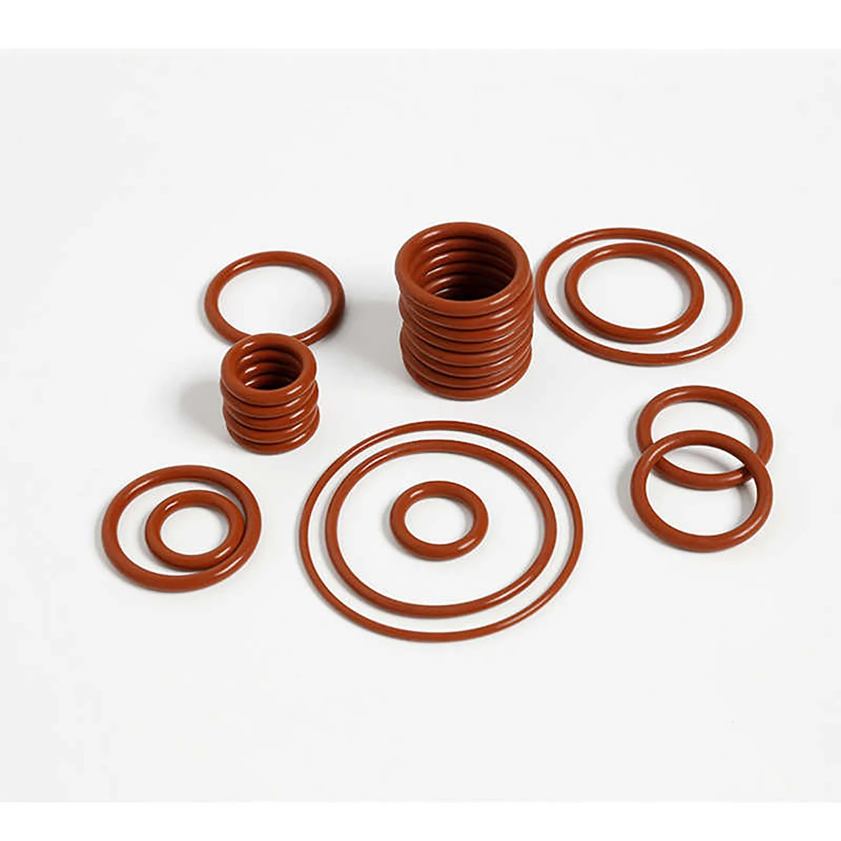 50pcs Red Thickness CS 1.0mm OD 5mm-45mm VMQ Food Grade Silicone Rubber O-Rings Sealings Insulated Gaskets Washers Waterproof