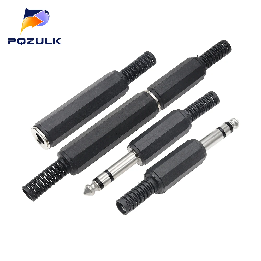 6.3MM wtyczka Mono/gniazdo Stereo AUDIO jack złącze męskie spawanie linii słuchawkowych Stereo 1/4 \