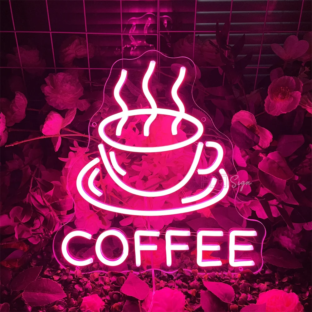 COFFEE LED Neon Signs For Cafe Restaurant Bar Room Decoration Wall Art Neon LED Signs Neon Light Coffee Shop LED Light Neon Lamp