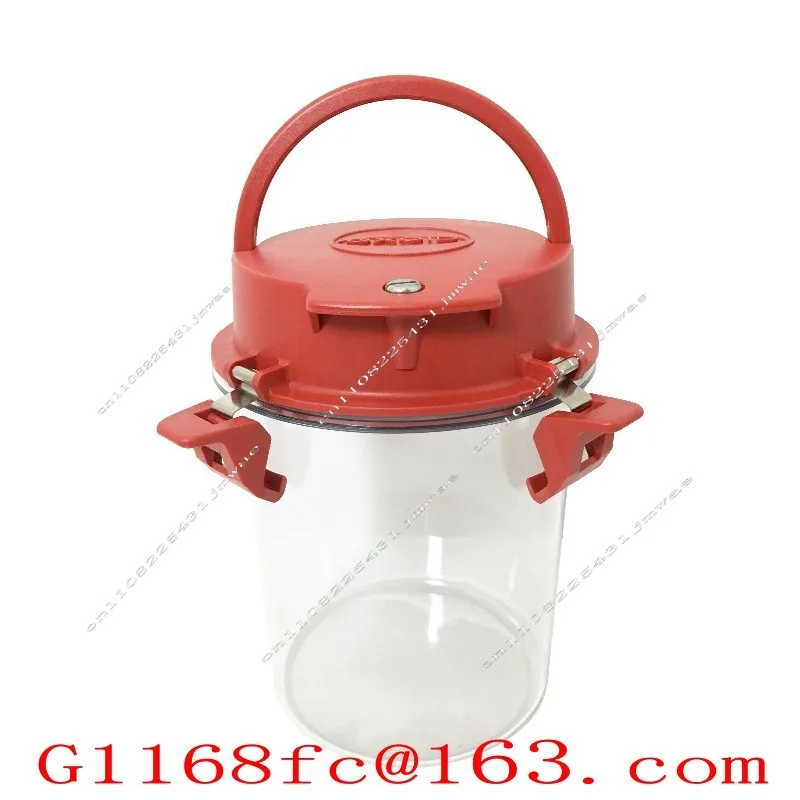 AG0025A Transparent 2.5L DE Oxime Chamber Sealed Tank Laboratory Microbial Anaerobic Cultivation Tank with Sheet Rack