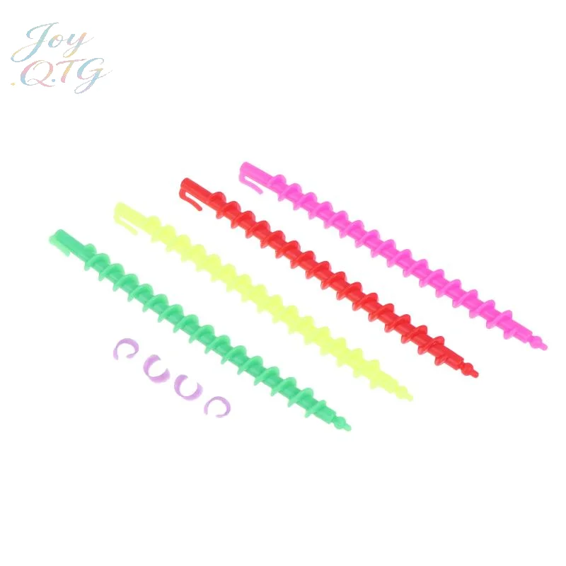 20Pcs Random Curling Rods Heatless Curls Mixed Color Spiral Hair Styling Tools For Cold Perming Suitable For Hair Salons