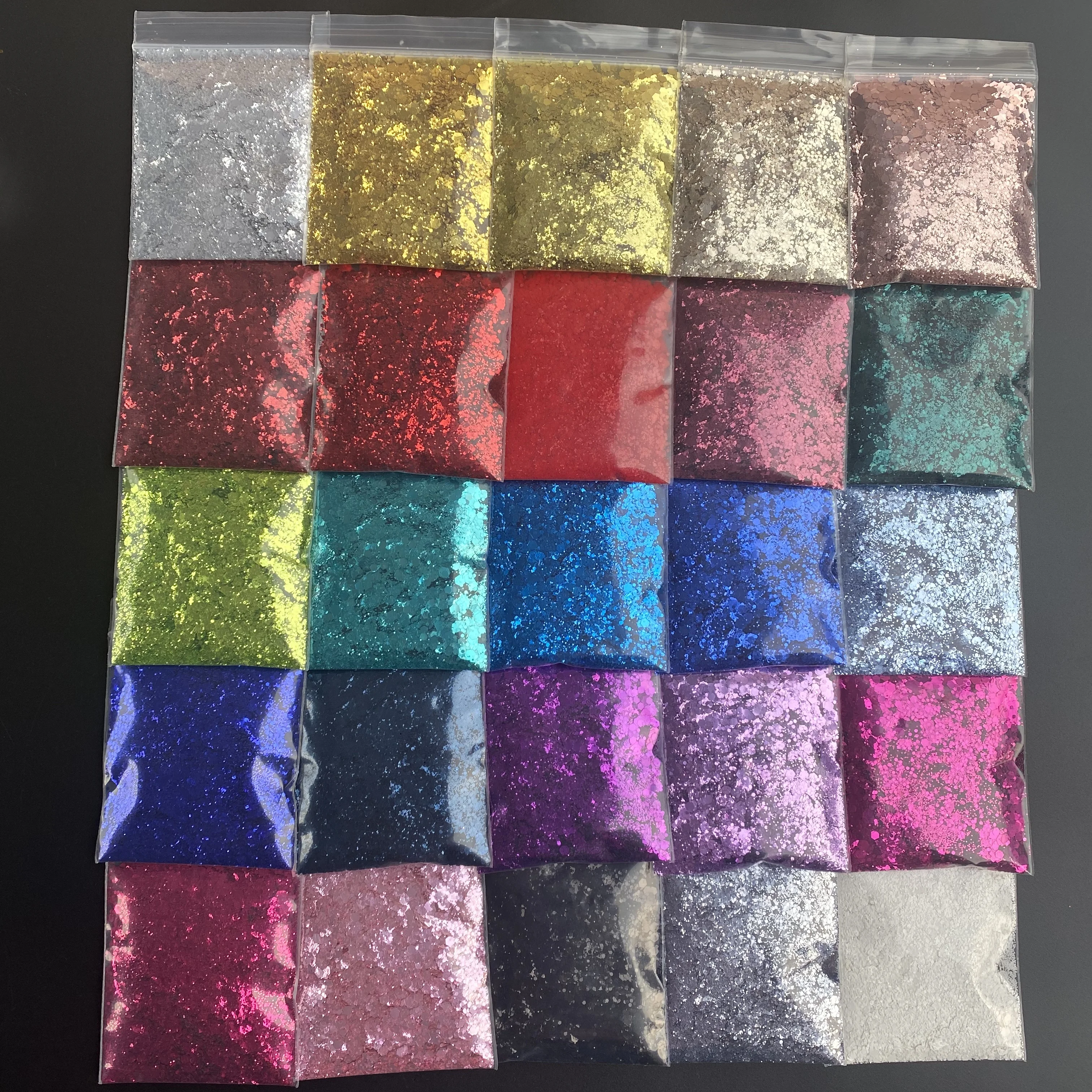 50g/Bag Christmas Mixed Chunky White Glitter Flakes For Nails Eye Face Hair Makeup Tumbler Resin Crafts