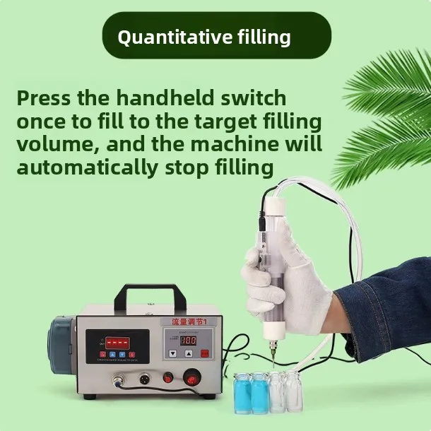 Ultra-Small Bottleneck Handheld Liquid Filling Machine, Small Automatic Quantitative Peristaltic Pump Dispensing Machine