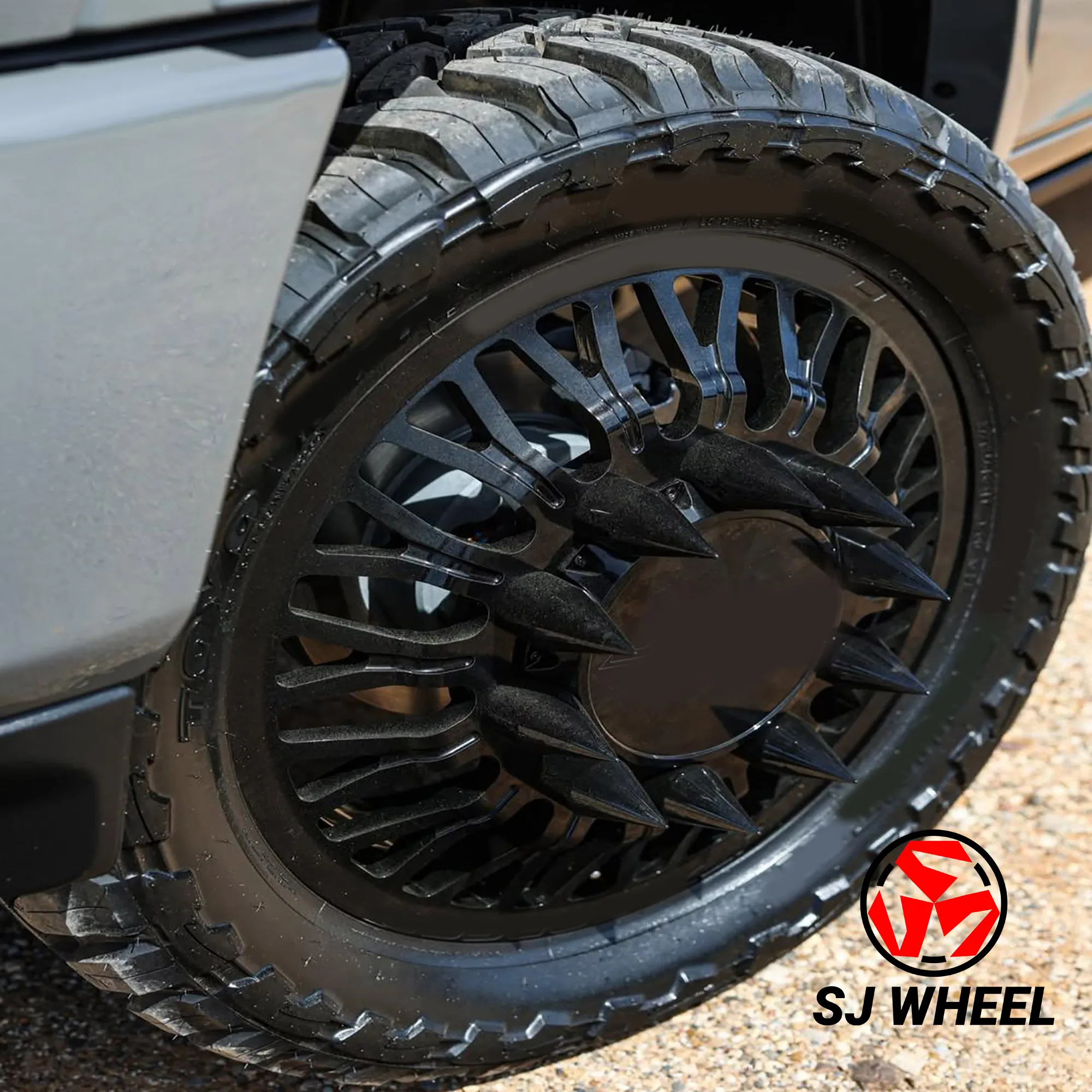 SJ Rims Custom Dually Wheel 22 24 26 28 Inch Forged Black Chrome Polished Color Off-road Deep Dish for  F350 Ram 3500
