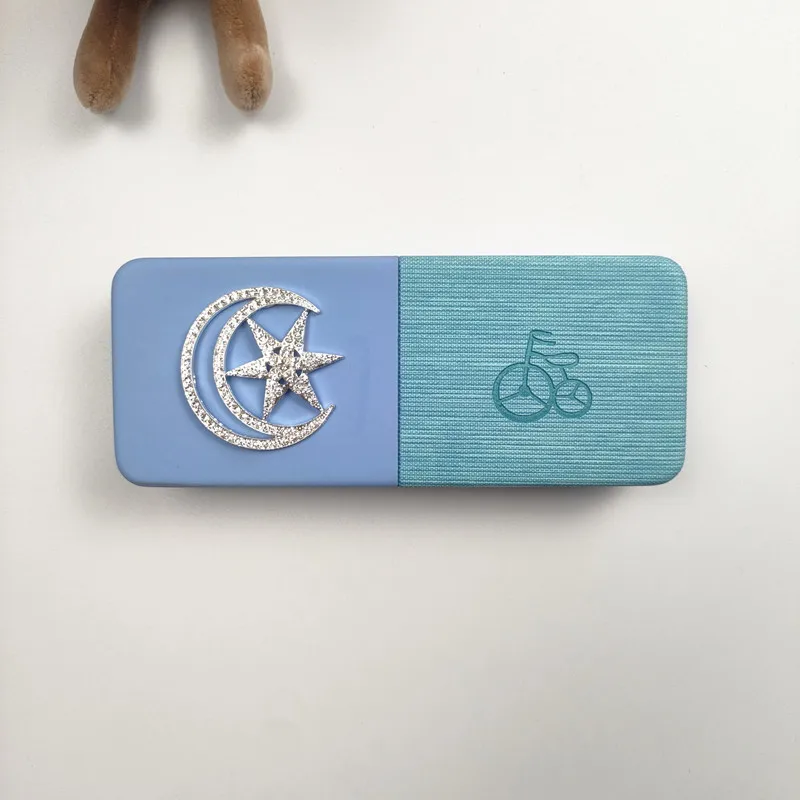 Diamonds Star Pattern Portable Glasses Box Set - Luxury Sunglasses Case Storage for Eye Wear Accessories Women's Gift B2