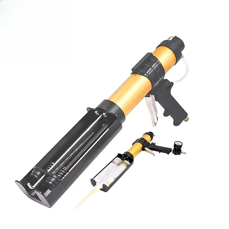 

Пневматический двухцилиндровый клеевой пистолет AB для смешивания клея, клеевой пистолет для уплотнения дверных и оконных углов, машина для запечатывания клея для швов