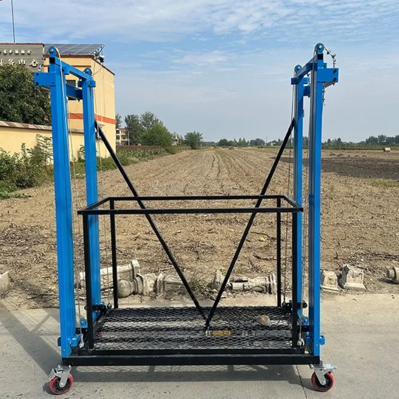 Electric Lifting Scaffold Mobile Platform 500Kg Wireless Remote Control 220V Mini Crane For Home Construction Hoist Customizable