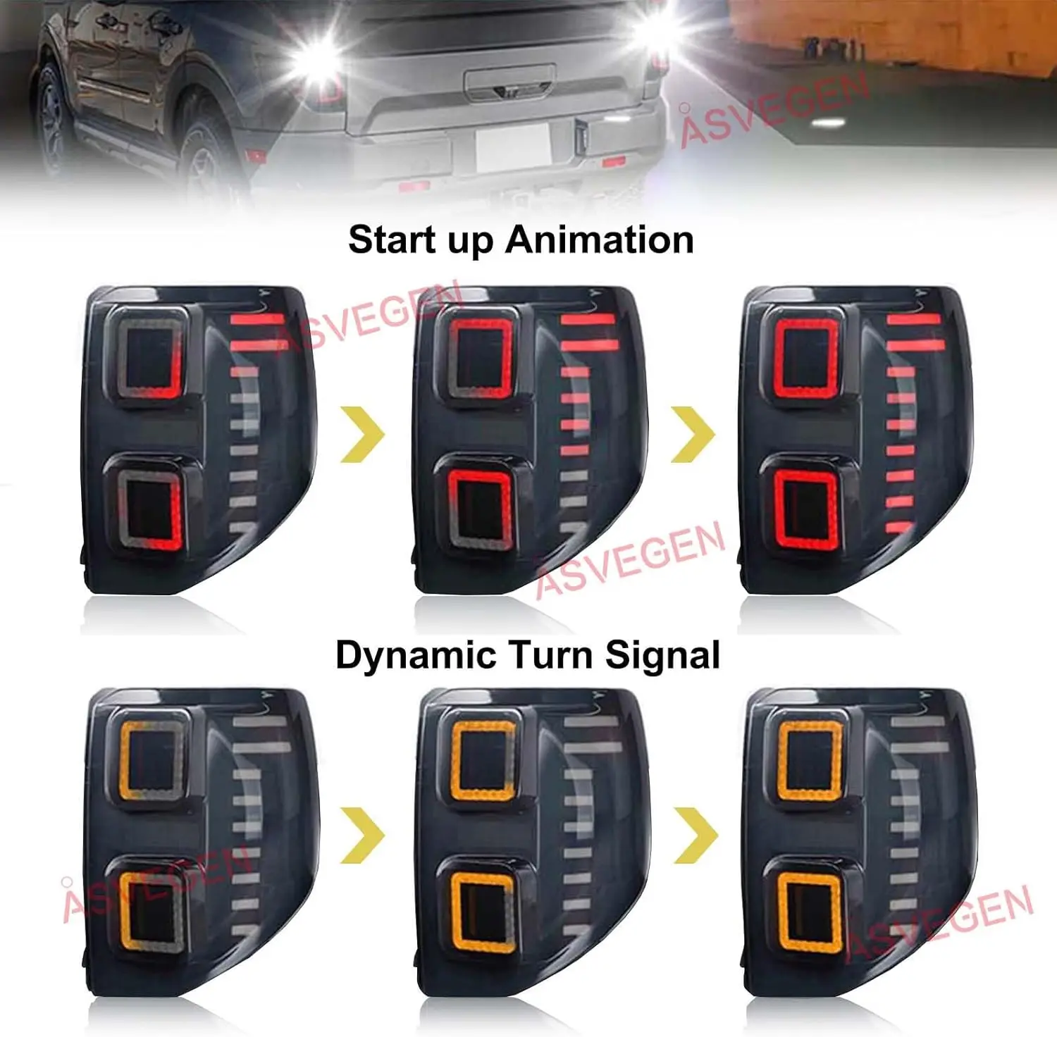 LED Tail Lights for Ford Bronco Sport 2020 2021 2022 2023 Start-up Animation Sequential Replacement Rear Lamps Assembly