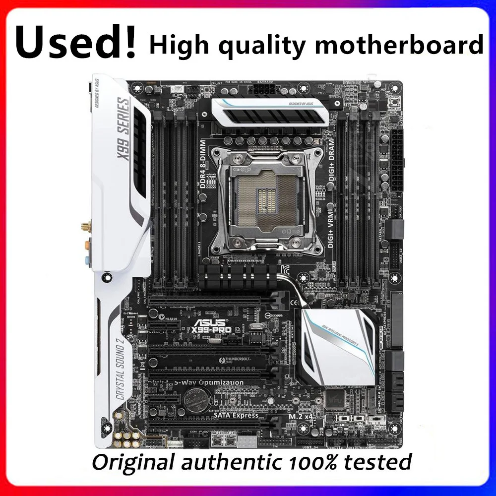 For ASUS X99-PRO Used original For Intel X99 Desktop Motherboards Socket LGA 2011 V3 DDR4 X99 Motherboard