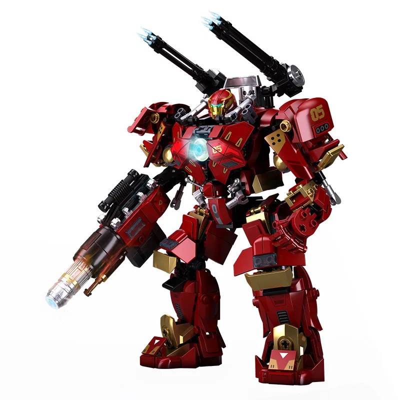 

M38-B1181 Mecha series 588PCS Lone Warrior Hulk Mecha robot creative decoration children's building blocks birthday toys