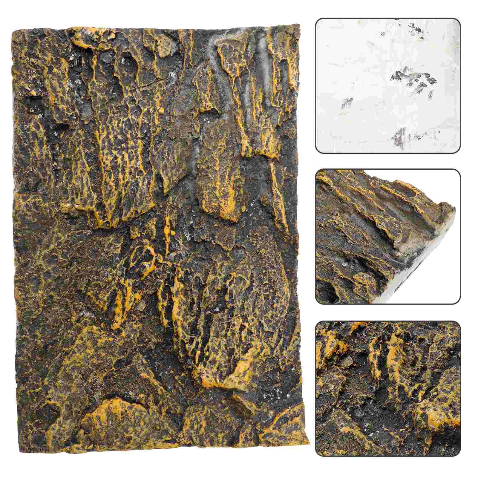 Gecko Tank Accessories Background Rock Reptile for Terrarium Reptisoil Animal