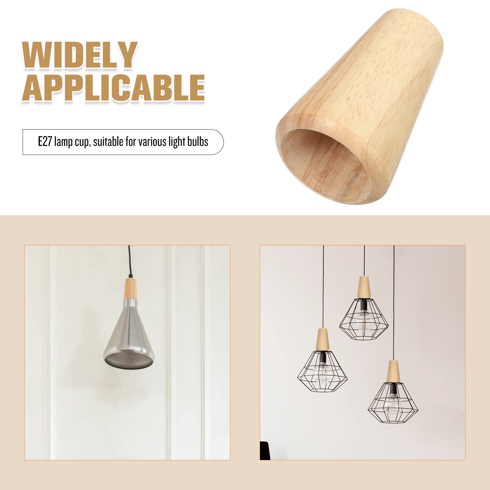 

Wooden Lamp Socket Replacement E27 Bulb Holder Pendant Light Base Repair Light Bulb Holder For Chandeliers Wall Lamps