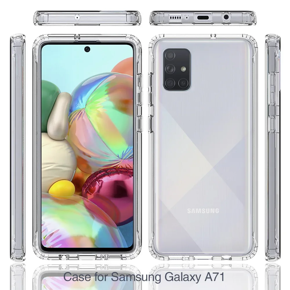 Funda transparente de Color caramelo para Samsung Galaxy A51 A71 A31 5G, carcasa híbrida de protección a prueba de golpes, cubierta de doble capa