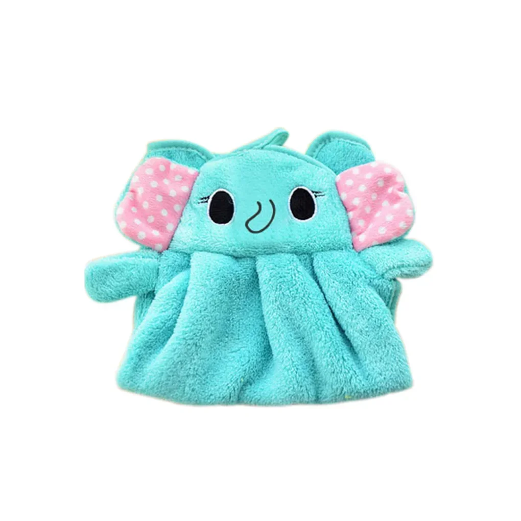 Lovely Cartoon Children Microfiber Hand Dry Towel for Kids Soft Plush Fabric Absorbent Hang Towel Kitchen Bathroom Bath Wipe