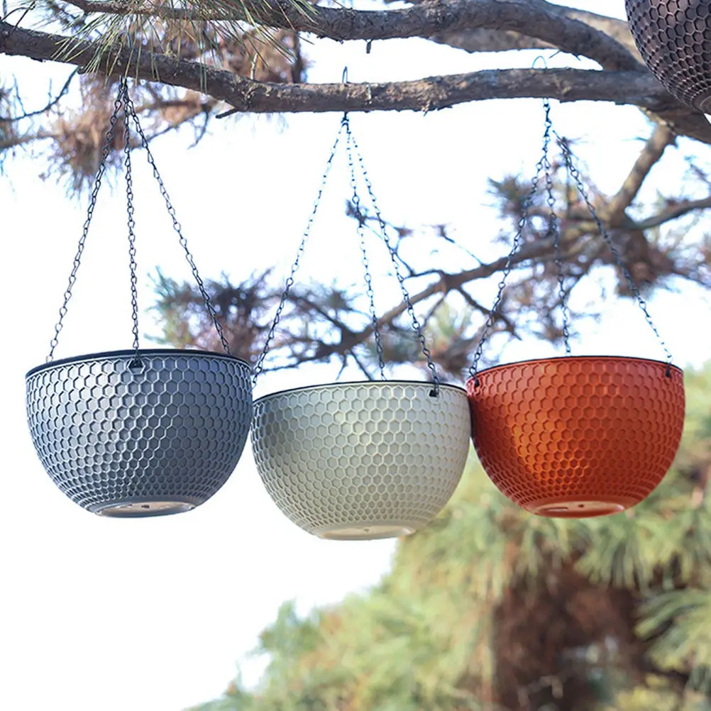 2pcs-plastic-hanging-flowerpot-round-wall-mounted-planter-basket-for-small-ornamental-plants-indoor-outdoor-display-stylish