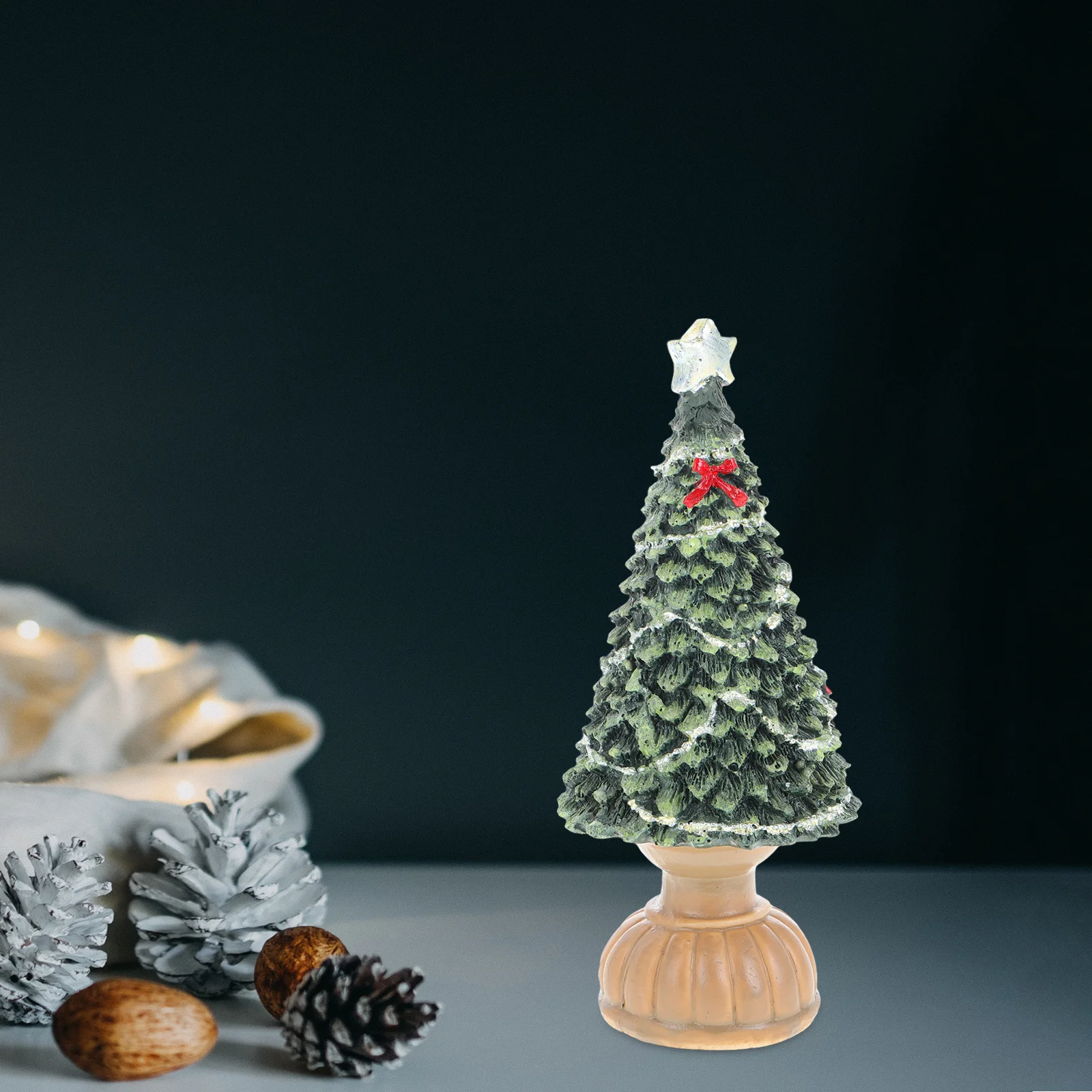 

Mini Christmas Tree Mini Resin Trees Winter Snow Ornaments Tabletop Trees For Holiday Party Diy Room Decor Home Table Top Decora