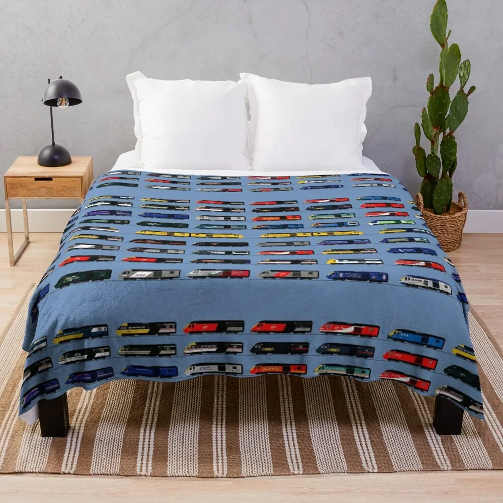 Class 43 HST intercity 125 liveries Throw Blanket No Pilling Soft Warm Blanket for Bed
