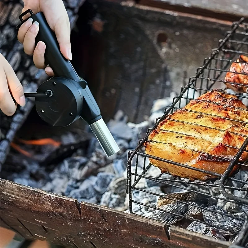 

Портативная ручная пожарная машина — для начинающих барбекю, кемпинга и древесины, батарея не требуется.