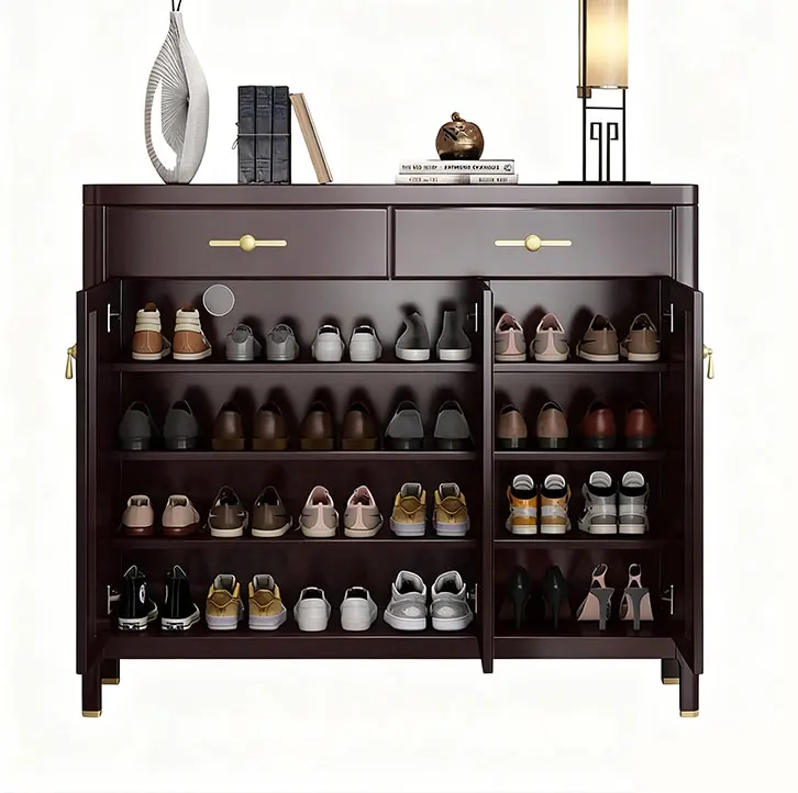 

New Modern Solid Shoe Cabinet with Adjustable Storage for Living Room Indoor Use Shoe Stool Sitting Shoes Rack Cabinet