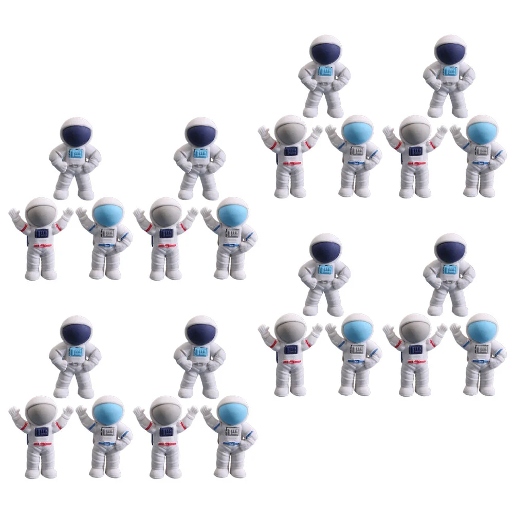 Imagem -03 - Astronauta Borracha Presente Mini Borrachas dos Desenhos Animados Ornamentos Presentes Pequeno Bonito Menino Mini Adorável 24 Peças