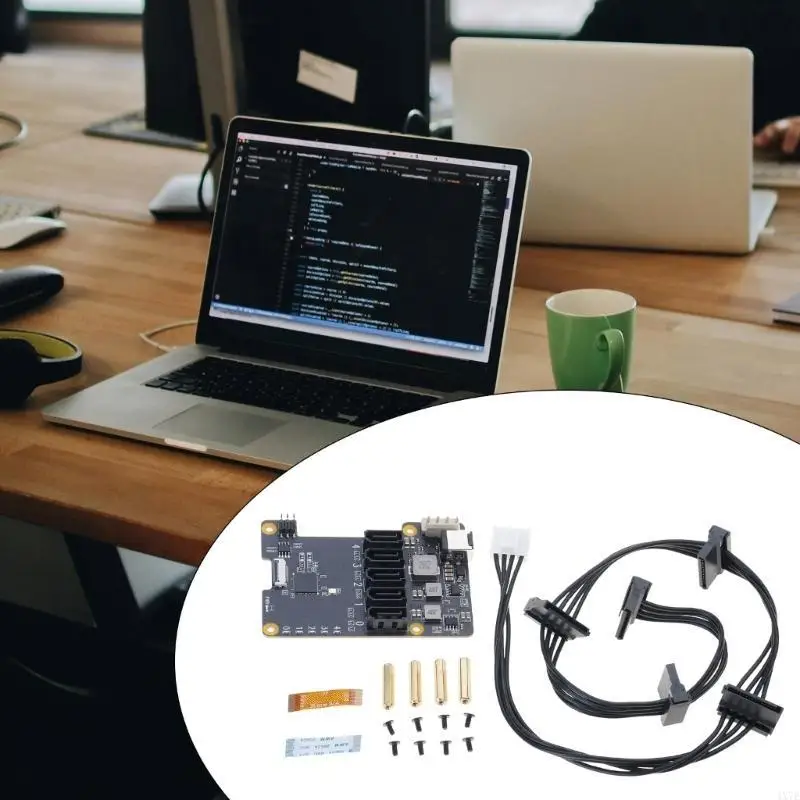 4X7E X1009 บอร์ดขยาย 5 พอร์ตช่วยเพิ่มสำหรับ RPi 5 5B การตั้งค่าหลายพอร์ตอะแดปเตอร์บอร์ดความเร็วสูงสุด 5Gbps