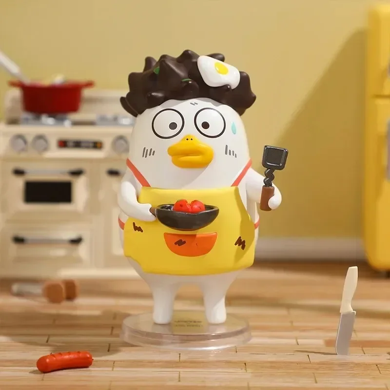 سلسلة الحياة الترفيهية من POPMART Duckyo صندوق أعمى ألعاب Kawaii أنيمي شخصية الحركة Caixa Caja مفاجأة صندوق غامض دمى الفتيات هدية