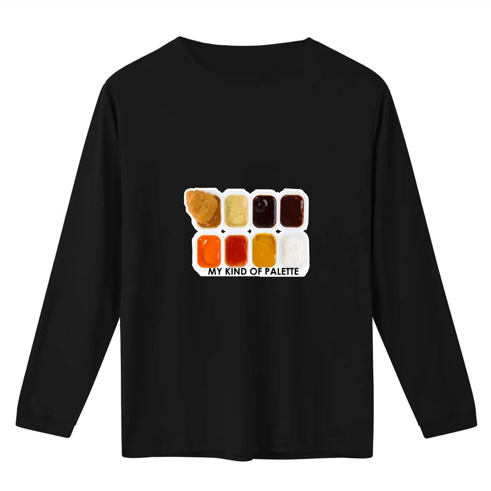 Chicken Nugget Palette T-Shirt Summer Casual Cotton Tee Oversized Streetwear Tops Vintage Graphic Print Unisex Men Women